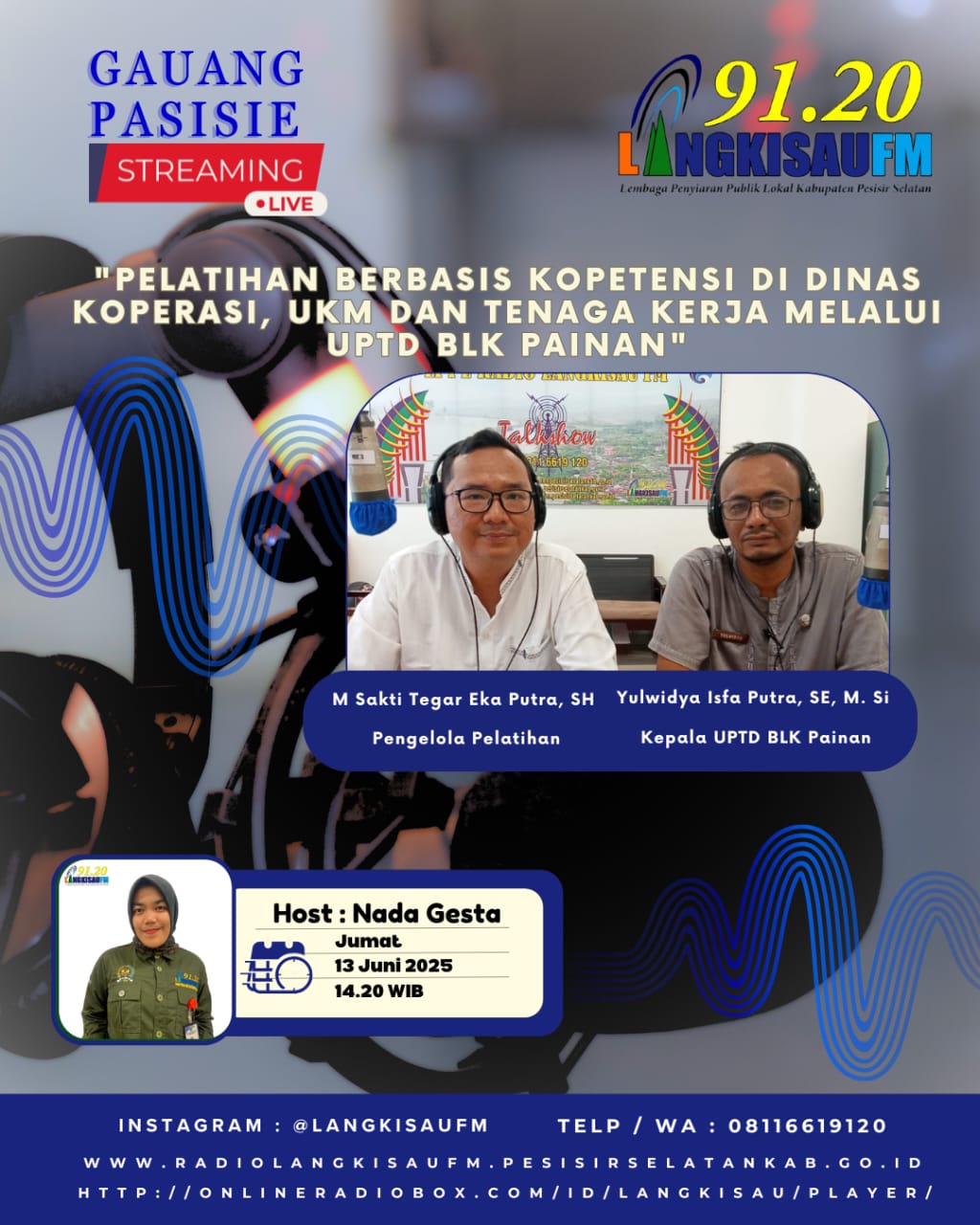 Pelaksanaan Talkshow Gauang Pasisie di LPPL Radio Langkisau FM