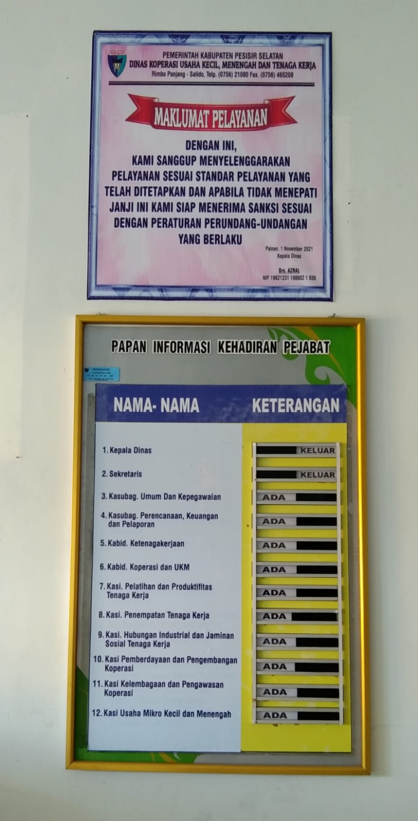 MAKLUMAT PELAYANAN